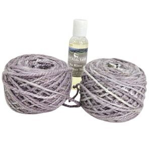 Imperial Yarn Lot of 2 #127 Purple Sage Columbia Wool 40 Alpaca 190 Y Fiber Wash